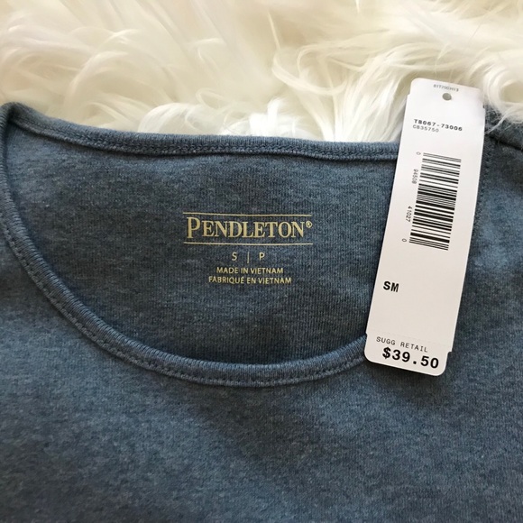 Pendleton Long Sleeve Grey Top. Size S/P. NWT - Picture 4 of 5
